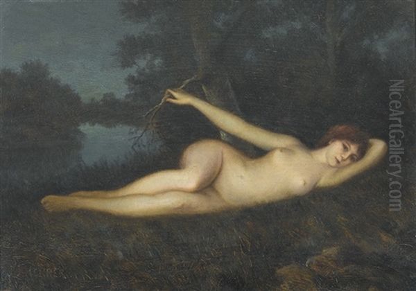 Nu Couche Oil Painting by Jean Jacques Henner