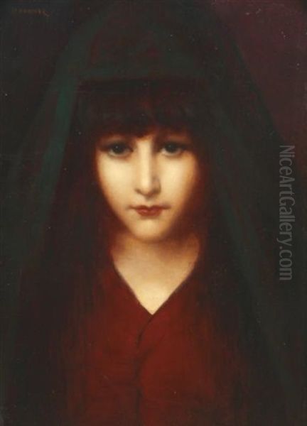 Jeune Fille (orpheline) Oil Painting by Jean Jacques Henner