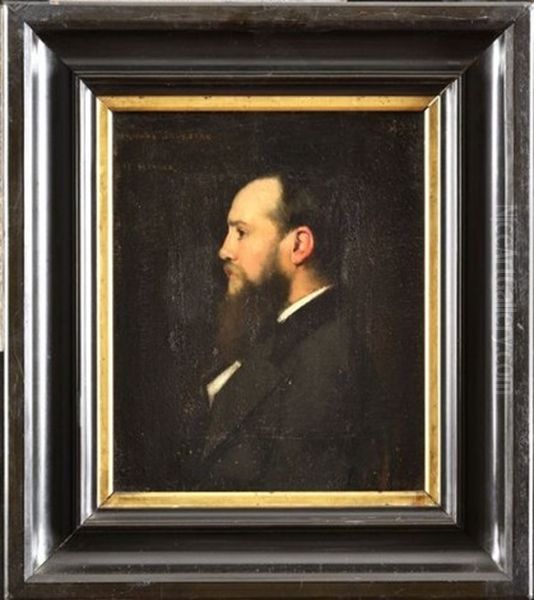 Portrait D'armand Silvestre Oil Painting by Jean Jacques Henner