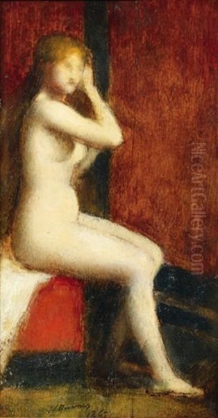 La Toilette (study) Oil Painting by Jean Jacques Henner