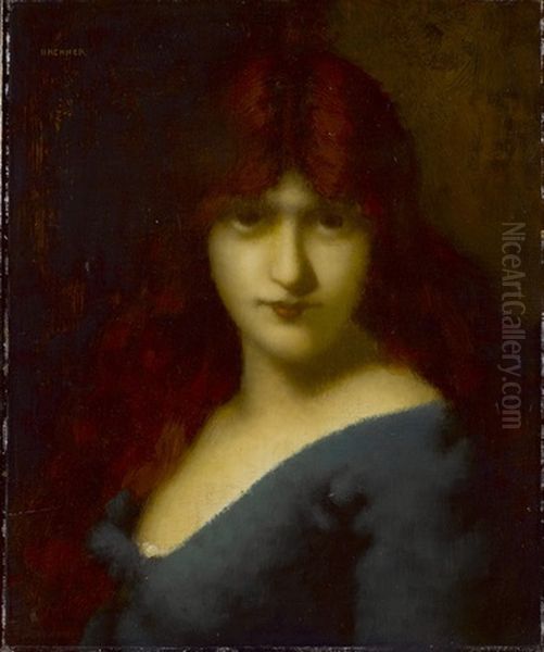 Sandra (?) Oil Painting by Jean Jacques Henner