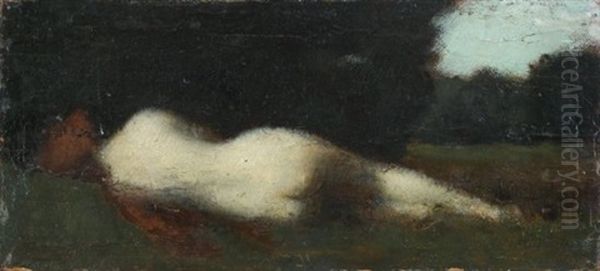 Nu Allonge (study For La Nymphe Endormie) by Jean Jacques Henner