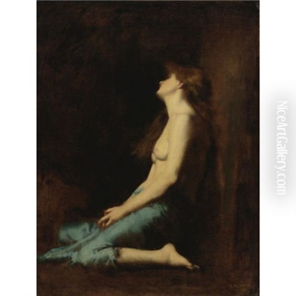 Mary Magdalene Oil Painting by Jean Jacques Henner