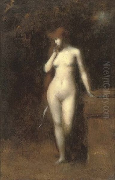 Nymphe A La Source Oil Painting by Jean Jacques Henner