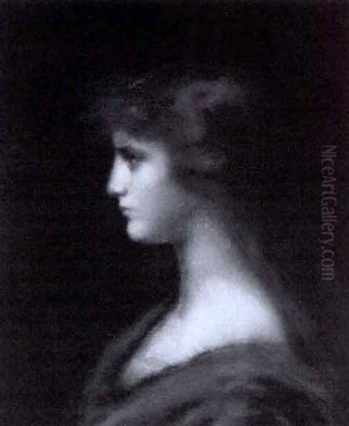 Helen Of Troy Oil Painting by Jean Jacques Henner