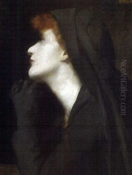 Femme En Priere Oil Painting by Jean Jacques Henner