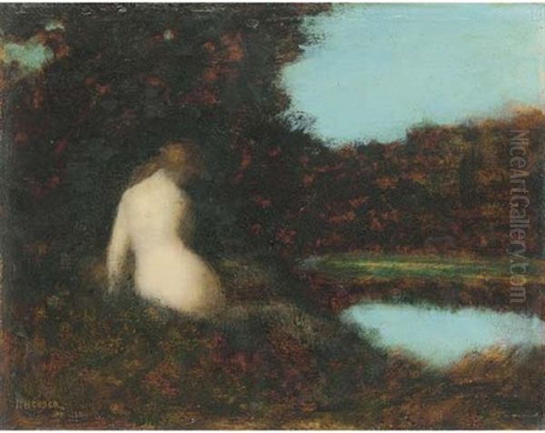 Nue Au Foret Oil Painting by Jean Jacques Henner