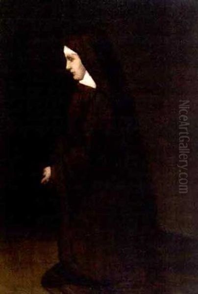 Nonne Oil Painting by Jean Jacques Henner