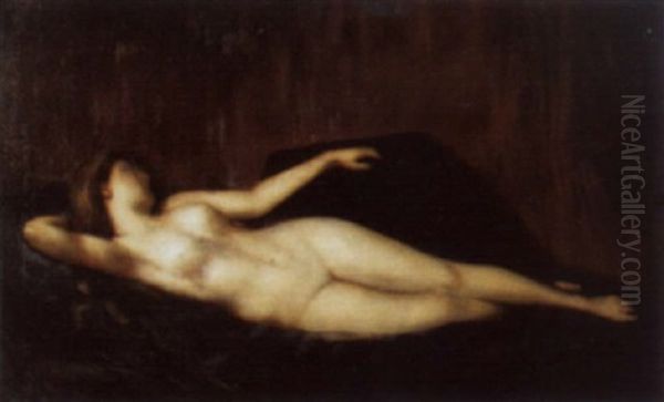 Liegender Weiblicher Akt Oil Painting by Jean Jacques Henner