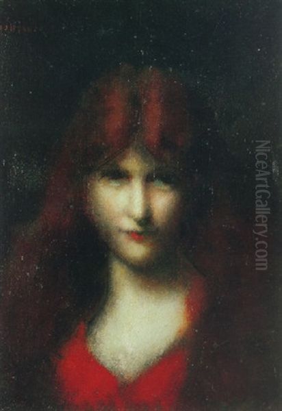 The Auburn Beauty Oil Painting by Jean Jacques Henner