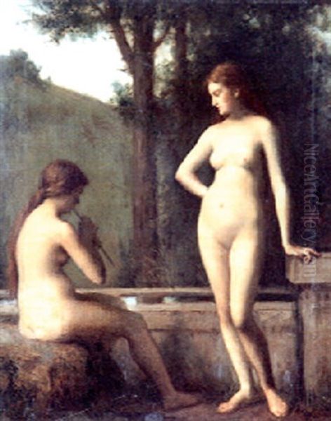 Idylle Oil Painting by Jean Jacques Henner