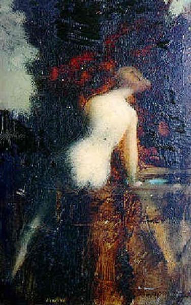 Femme Nue De Dos Oil Painting by Jean Jacques Henner