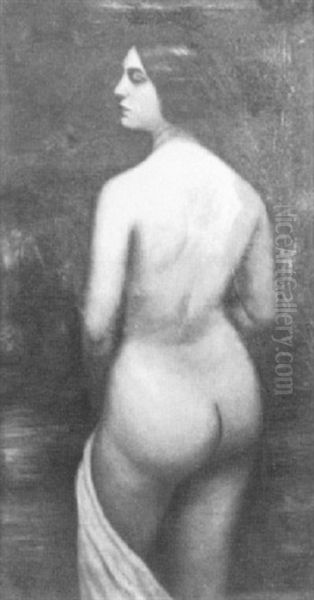 Portrait Of A Nude Woman Oil Painting by Jean Jacques Henner