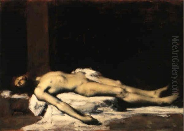 The Dead Christ Oil Painting by Jean Jacques Henner