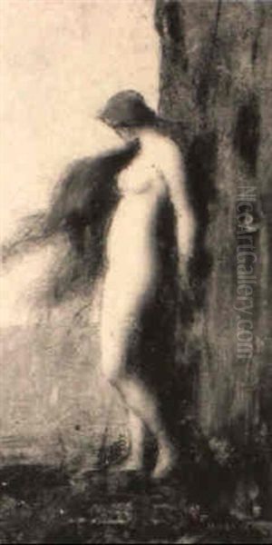 Femme Nue Oil Painting by Jean Jacques Henner