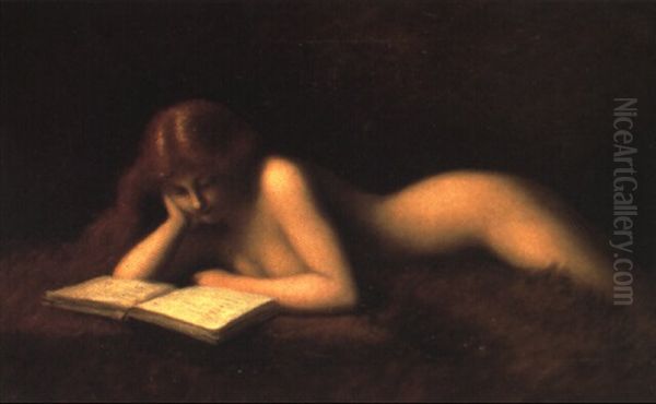 La Lecture Oil Painting by Jean Jacques Henner