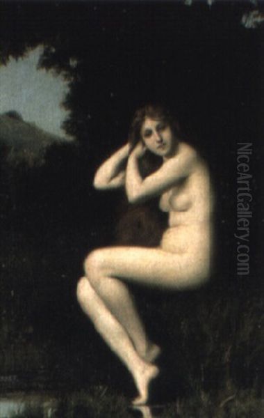 Jeune Fille Nue Oil Painting by Jean Jacques Henner