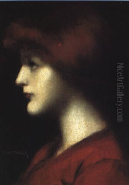 Portrait D'une Femme Oil Painting by Jean Jacques Henner