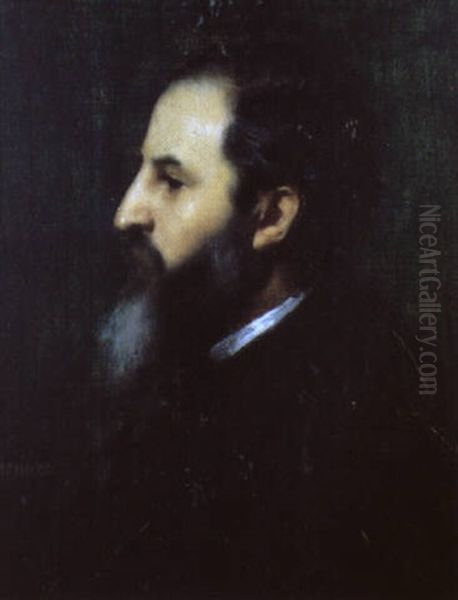 Portrait De Claude Debussy Oil Painting by Jean Jacques Henner