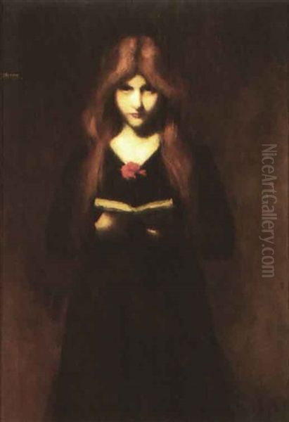 La Liseuse Oil Painting by Jean Jacques Henner