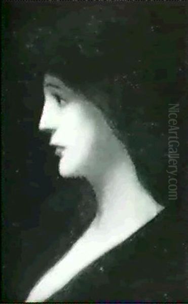 Damenbildnis Oil Painting by Jean Jacques Henner