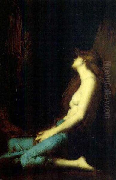 The Magdelene Oil Painting by Jean Jacques Henner