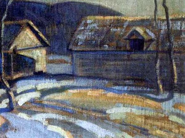 Gatineau Barns Oil Painting by Frank Charles Hennessey