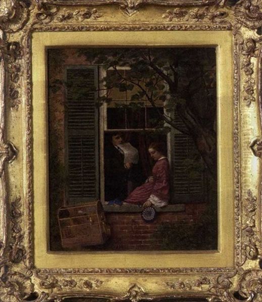 The Music Lesson Oil Painting by William John Hennessy