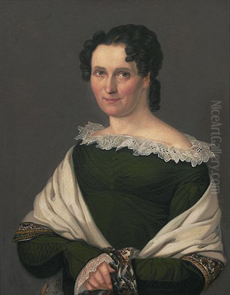 Portrait Der Johanna Dorothea Thieme, Gattin Des Conrad August Thieme by Gustav Adolph Henning