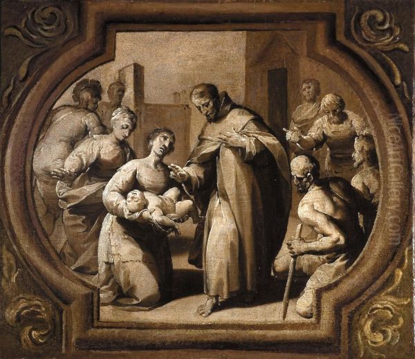 Miracolo Di San Francesco Oil Painting by Simone Barabino