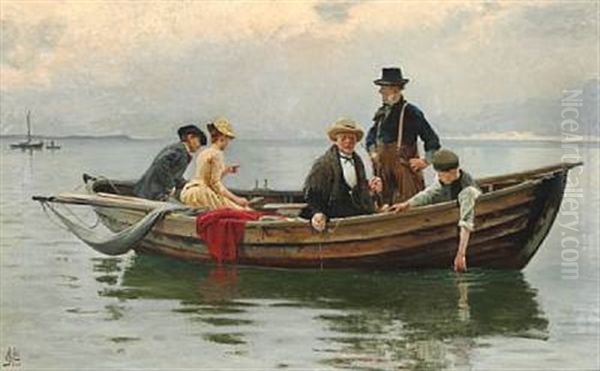 Sommerferie Oil Painting by Erik Ludwig Henningsen