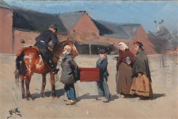 Study For Bonder I Hovedstaden (peasants In The Capital) by Erik Ludwig Henningsen