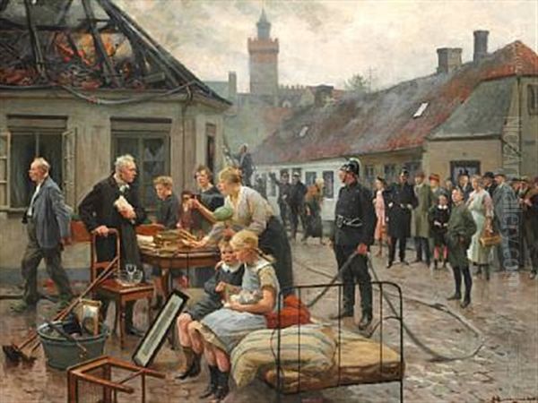 Ildebrand I Staalstraede Oil Painting by Erik Ludwig Henningsen