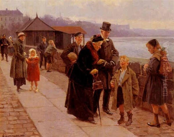 Hvad Tuder Du For? Oil Painting by Erik Ludwig Henningsen