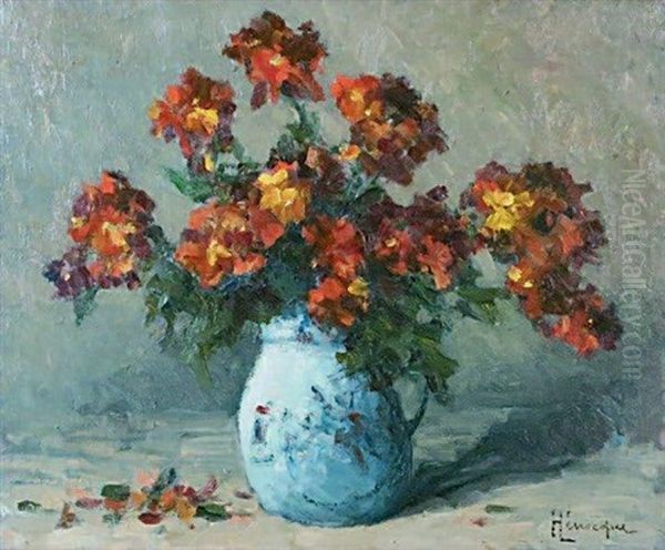 Fleurs De Giroflees Oil Painting by Narcisse Henocque