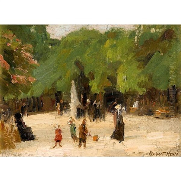 Luxembourg Gardens Oil Painting by Robert Henri