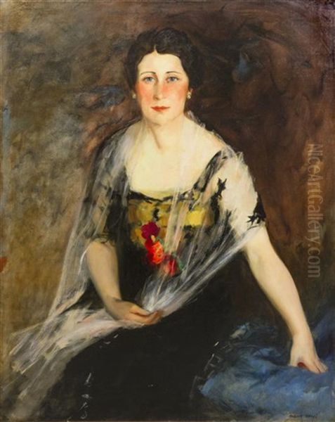 Portrait Of Mrs. Charles Weidemann Oil Painting by Robert Henri