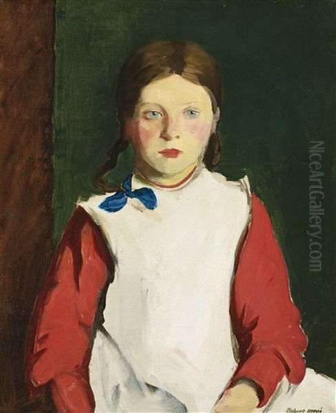 Little Irish Girl Oil Painting by Robert Henri