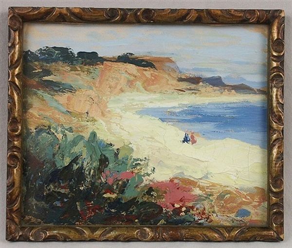 Figures On A Beach, La Jolla, California Oil Painting by Robert Henri