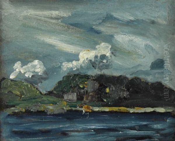 Coastal Scene Oil Painting by Robert Henri