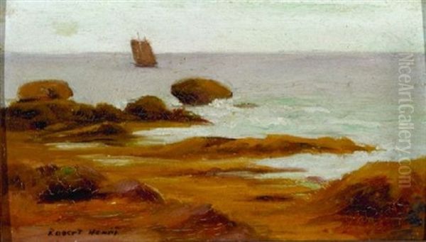 Maine Coast Oil Painting by Robert Henri