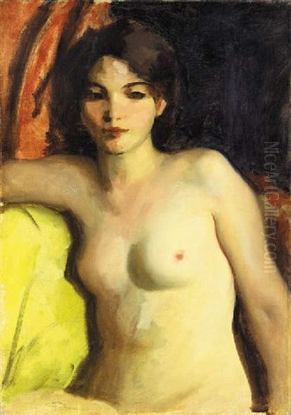 Portrait Of Doris Trautman, April 1928 Oil Painting by Robert Henri