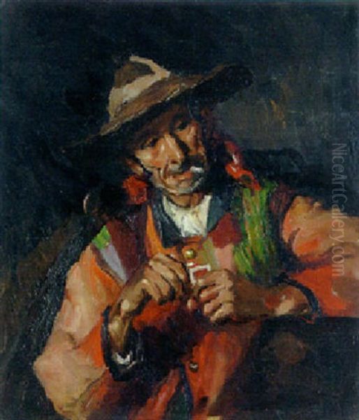 Old Spaniard - Jartigo, Florencio Rodriguez Oil Painting by Robert Henri