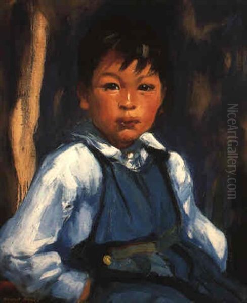 A New Mexico Boy Oil Painting by Robert Henri