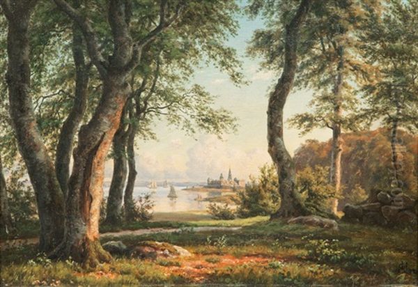 Blick Auf Schlos Kronborg Oil Painting by Carsten Henrichsen