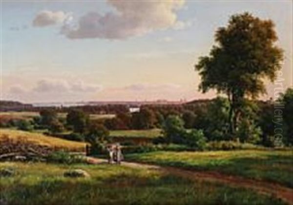 View Towards Copenhagen Oil Painting by Carsten Henrichsen