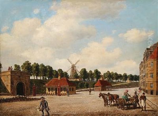 View From Vesterport In Copenhagen Oil Painting by Carsten Henrichsen