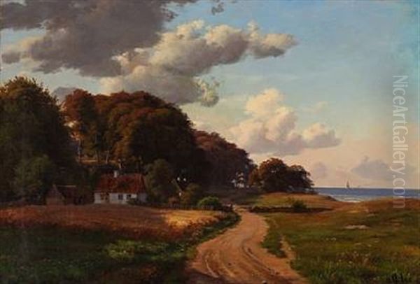 Danish Summer Day Near The Coast Oil Painting by Carsten Henrichsen