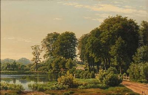 Danish Landscape Oil Painting by Carsten Henrichsen