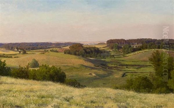 Weite Sommerliche Felderlandschaft Oil Painting by Carsten Henrichsen